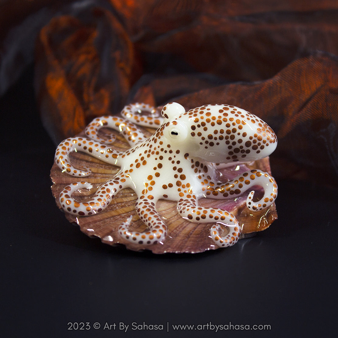 HELENA - Shelltopus - OOAK Baby Giant Pacific Octopus Sculpture