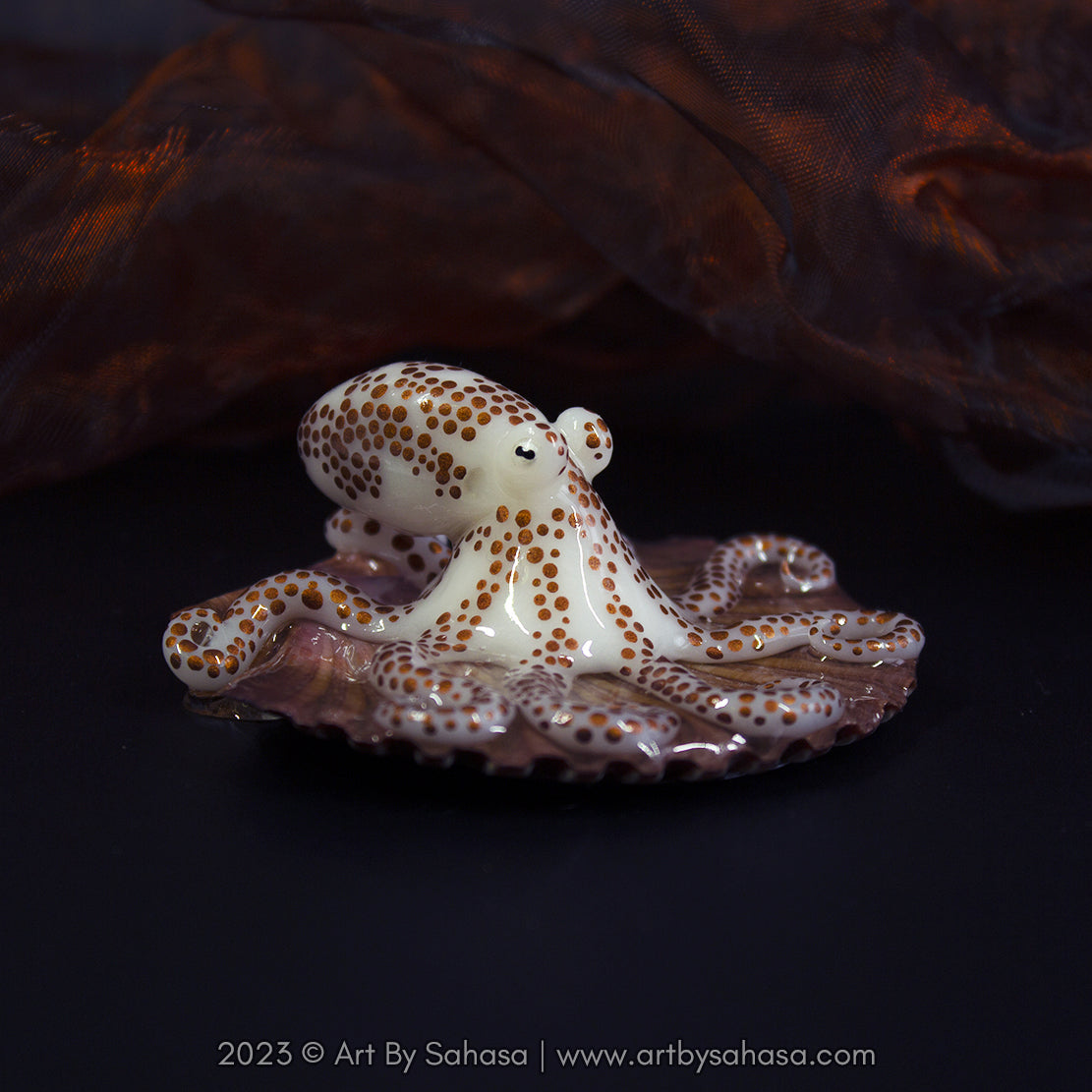 HELENA - Shelltopus - OOAK Baby Giant Pacific Octopus Sculpture