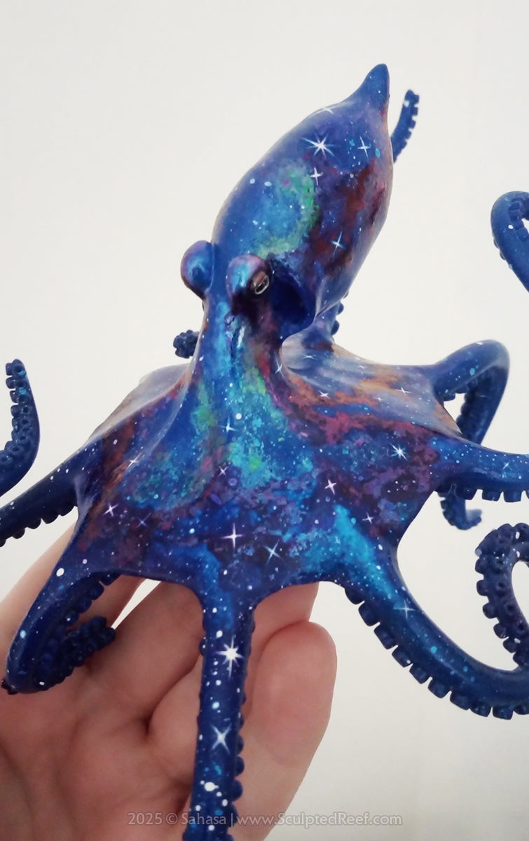 TARAK - 105 x 190 x 105mm - OOAK Nebula Octopus Sculpture
