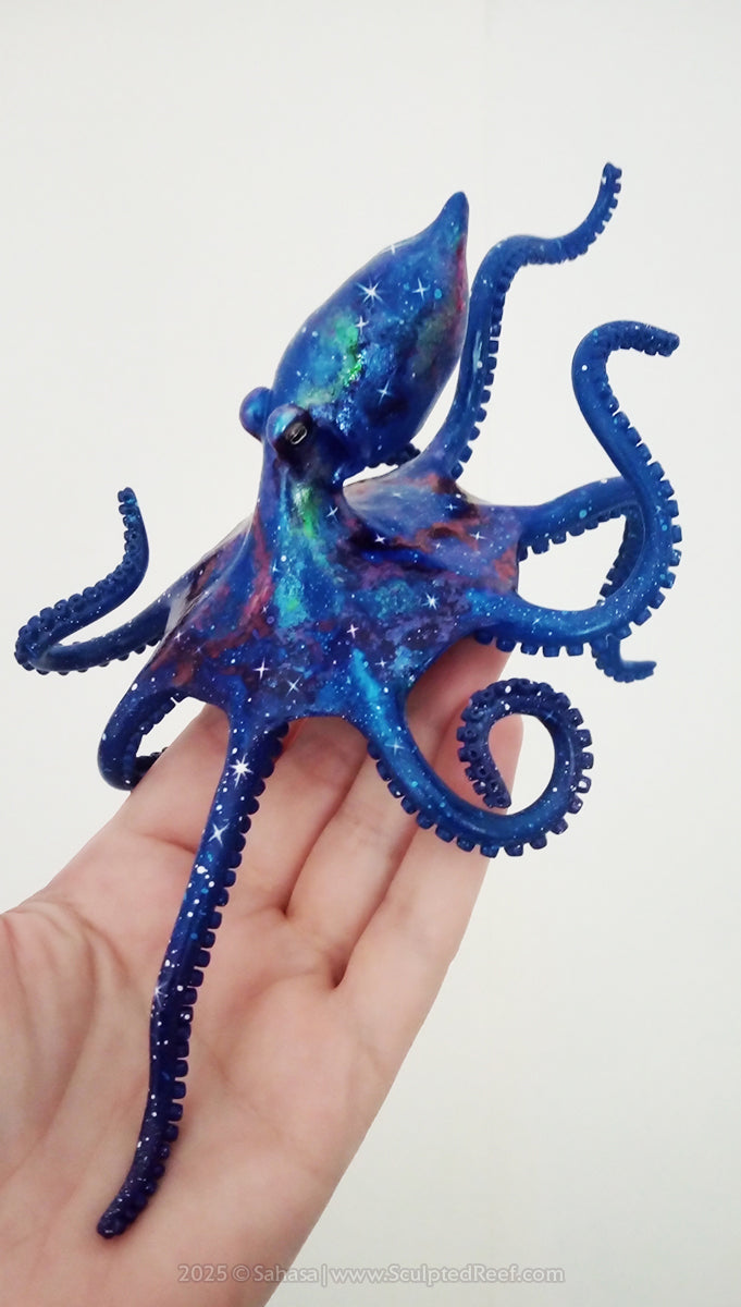 TARAK - 105 x 190 x 105mm - OOAK Nebula Octopus Sculpture