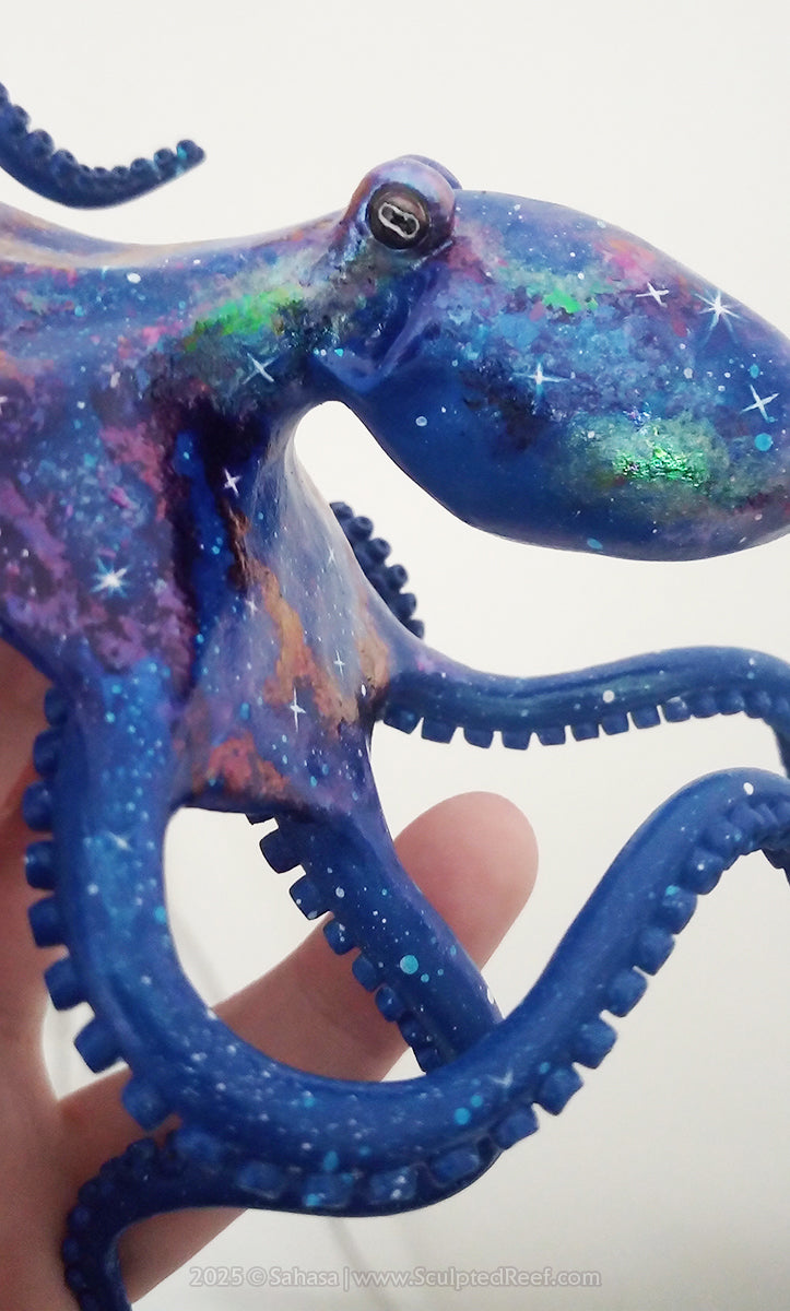 TARAK - 105 x 190 x 105mm - OOAK Nebula Octopus Sculpture