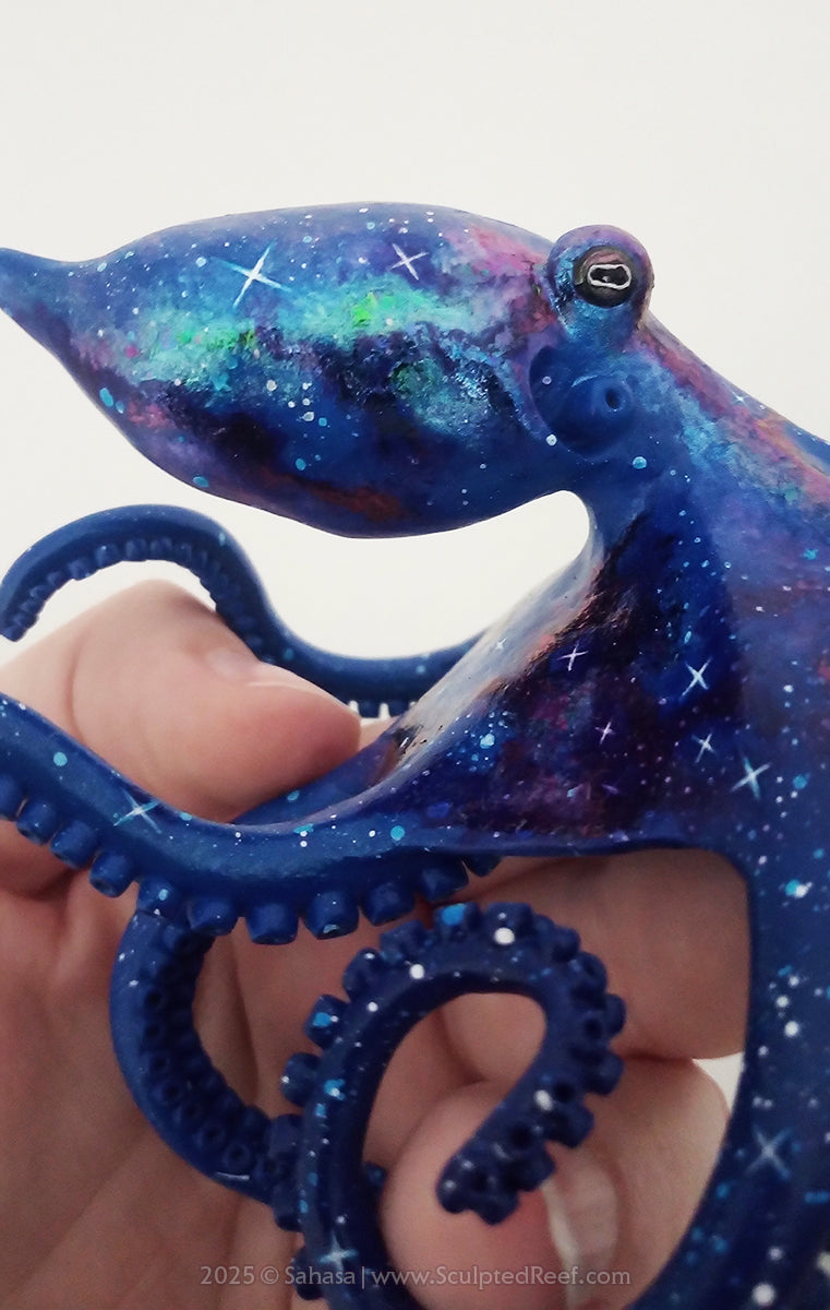 TARAK - 105 x 190 x 105mm - OOAK Nebula Octopus Sculpture