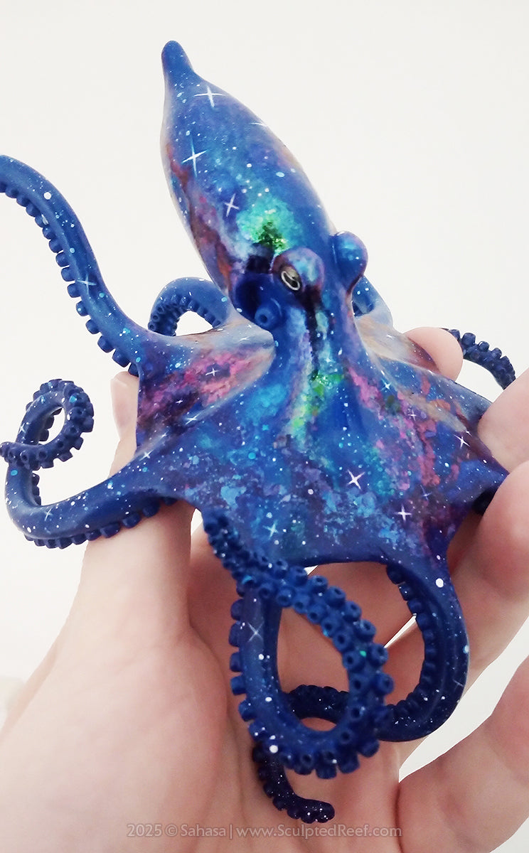 TARAK - 105 x 190 x 105mm - OOAK Nebula Octopus Sculpture