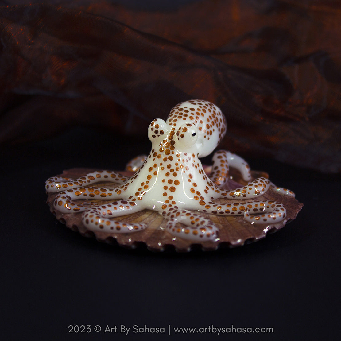 HELENA - Shelltopus - OOAK Baby Giant Pacific Octopus Sculpture