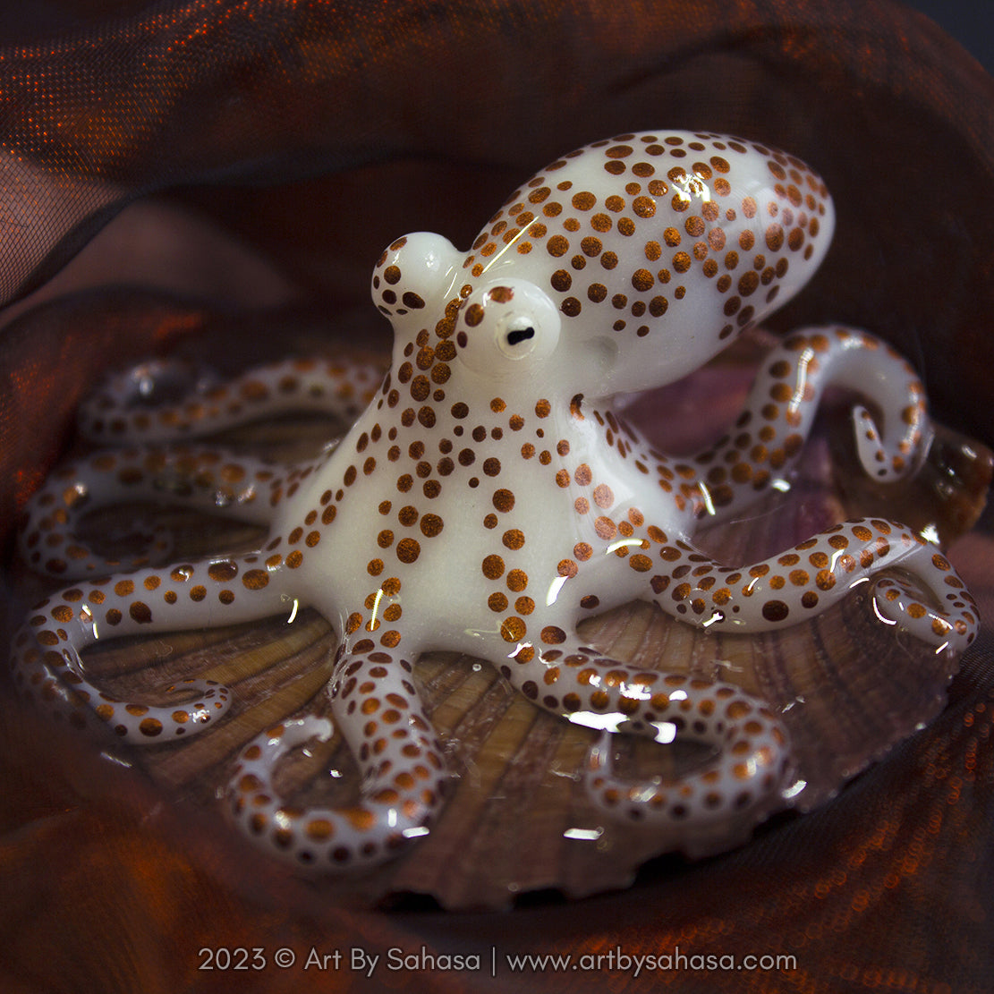 HELENA - Shelltopus - OOAK Baby Giant Pacific Octopus Sculpture
