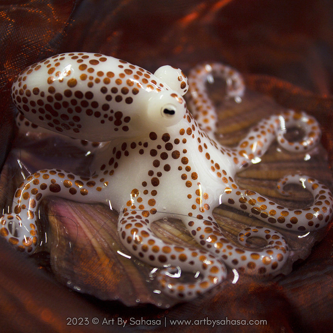 HELENA - Shelltopus - OOAK Baby Giant Pacific Octopus Sculpture