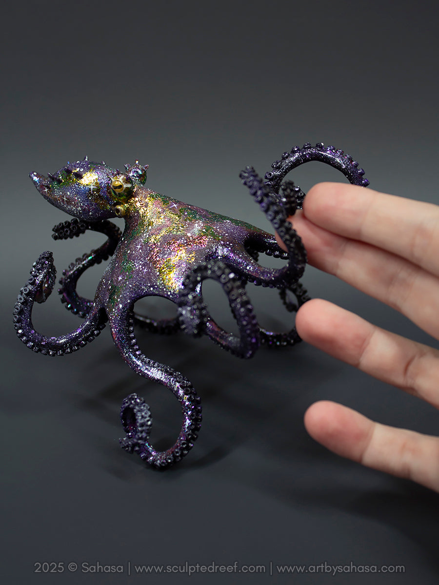 CARINA - 130 x 145 x 105mm - OOAK Nebula Octopus Sculpture