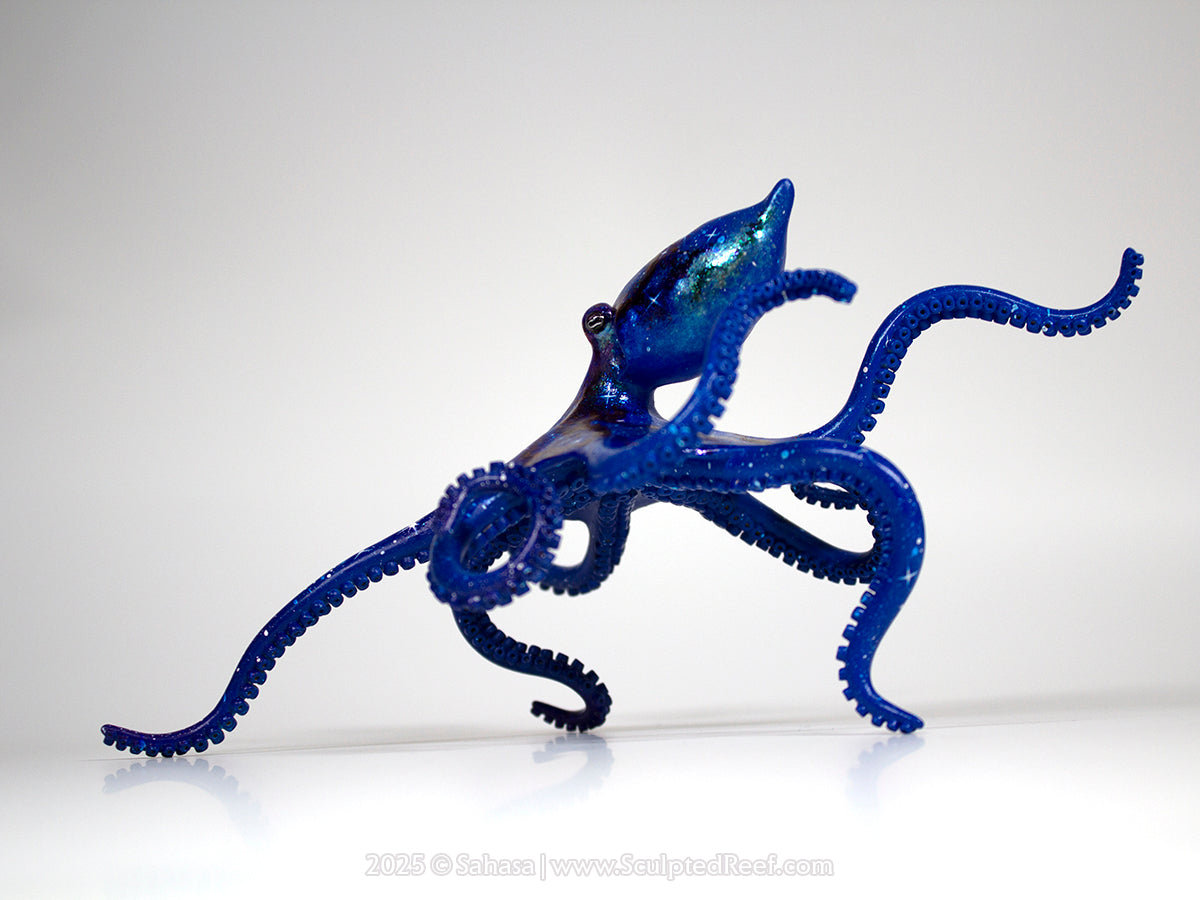 TARAK - 105 x 190 x 105mm - OOAK Nebula Octopus Sculpture