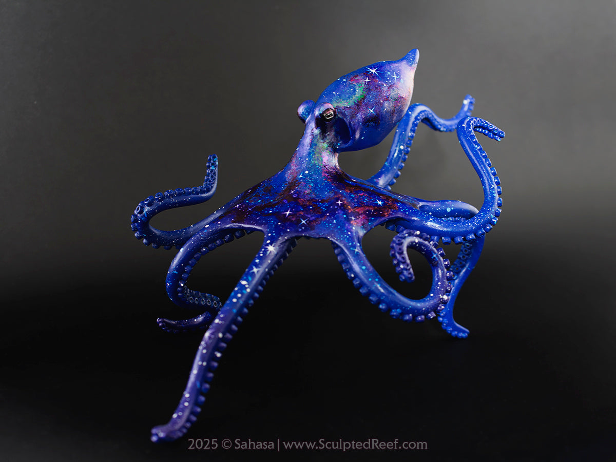 TARAK - 105 x 190 x 105mm - OOAK Nebula Octopus Sculpture