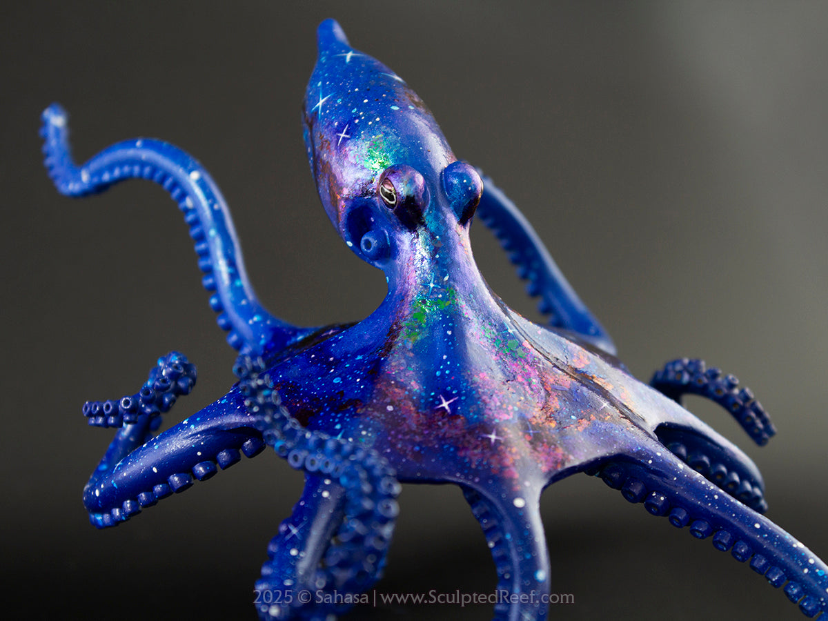 TARAK - 105 x 190 x 105mm - OOAK Nebula Octopus Sculpture