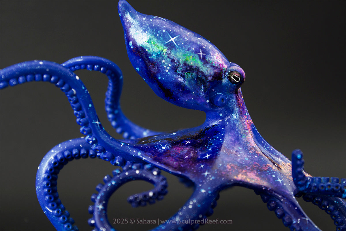 TARAK - 105 x 190 x 105mm - OOAK Nebula Octopus Sculpture