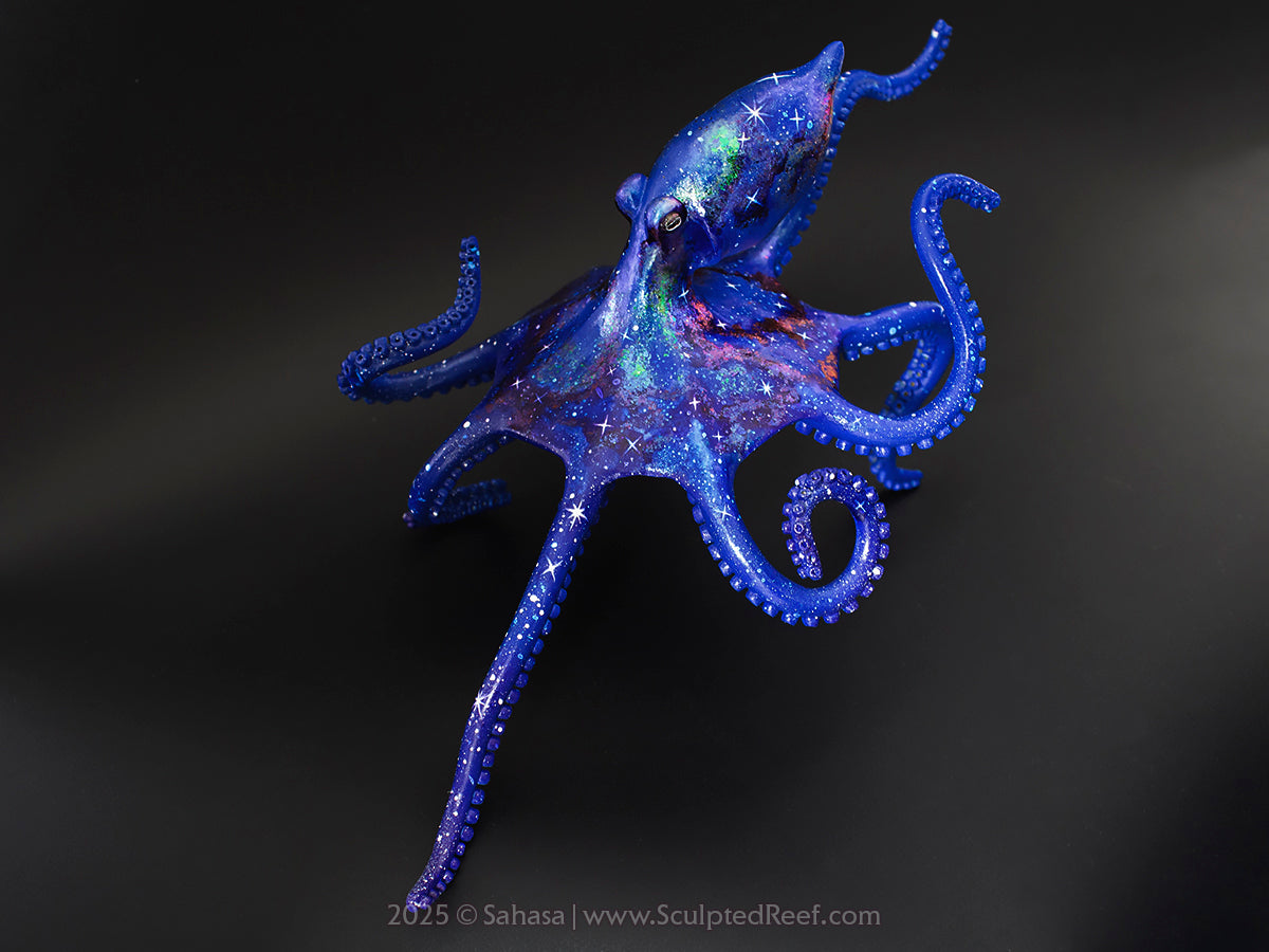 TARAK - 105 x 190 x 105mm - OOAK Nebula Octopus Sculpture