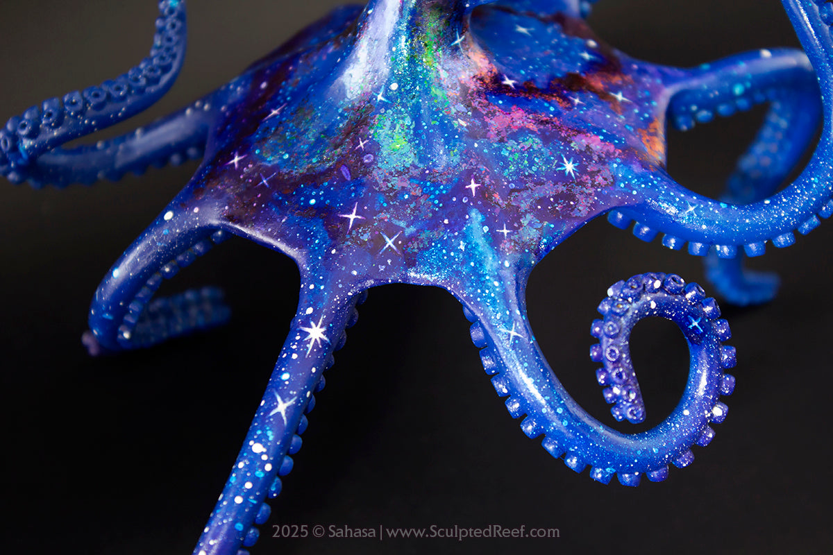 TARAK - 105 x 190 x 105mm - OOAK Nebula Octopus Sculpture