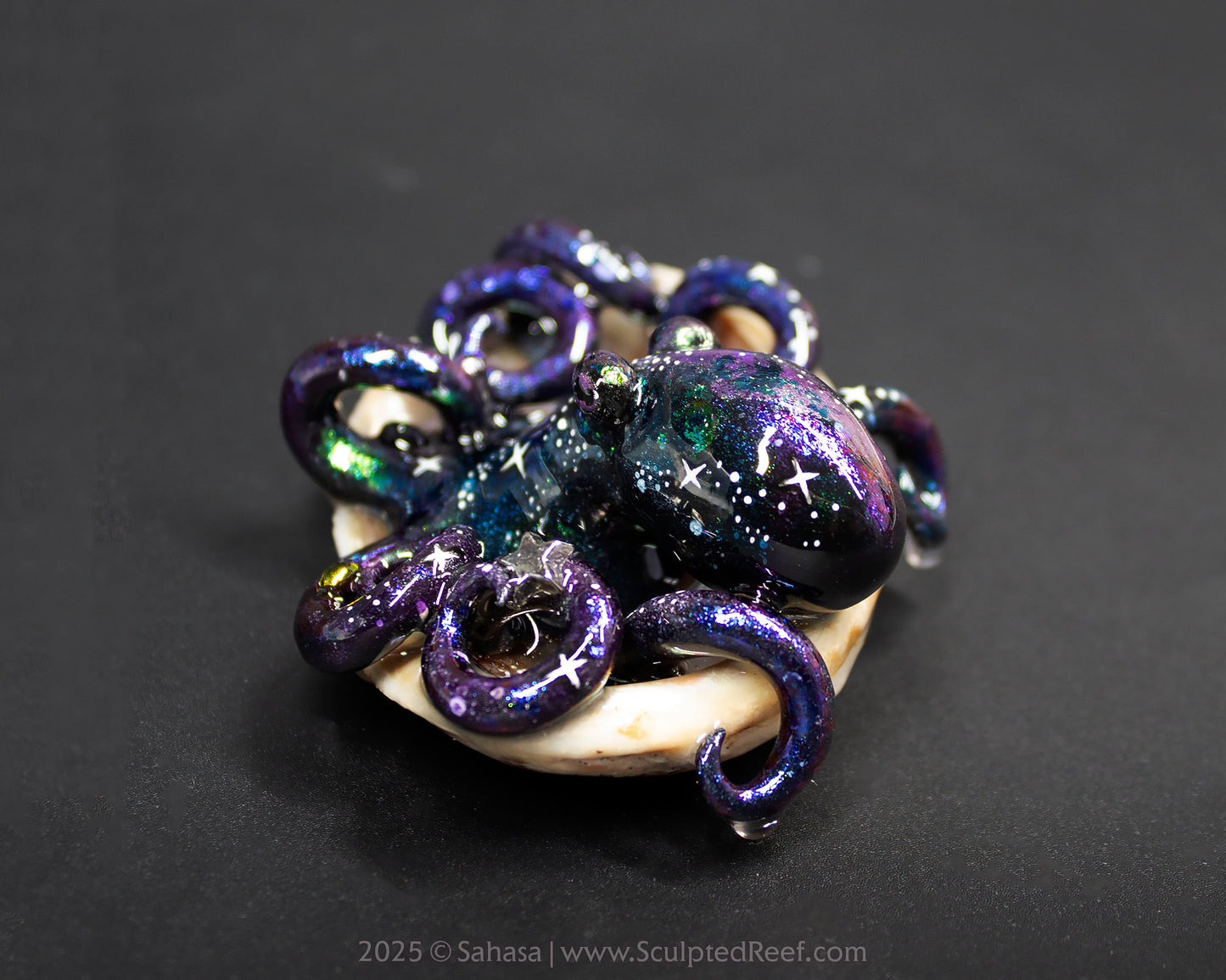 VIOLET - Shelltopus (Large) - OOAK Nebula Octopus Sculpture