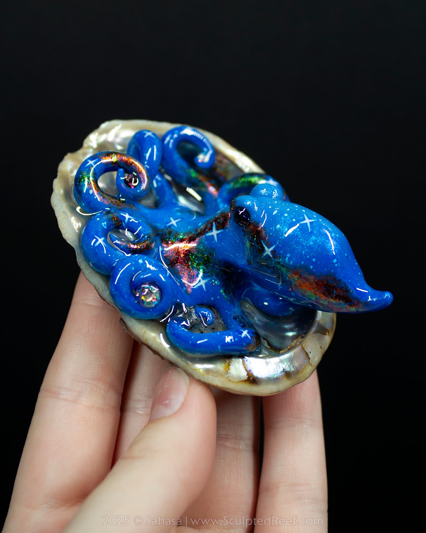 AZURA - Shelltopus (Large) - OOAK Nebula Octopus Sculpture