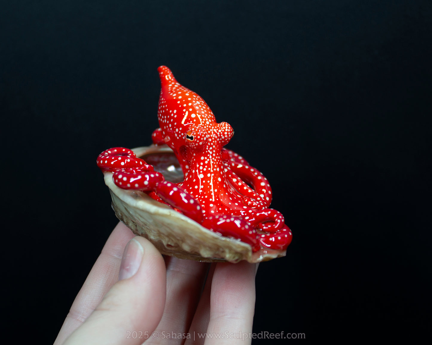 MAZU - Shelltopus (Large) - OOAK Starry Night Octopus Sculpture