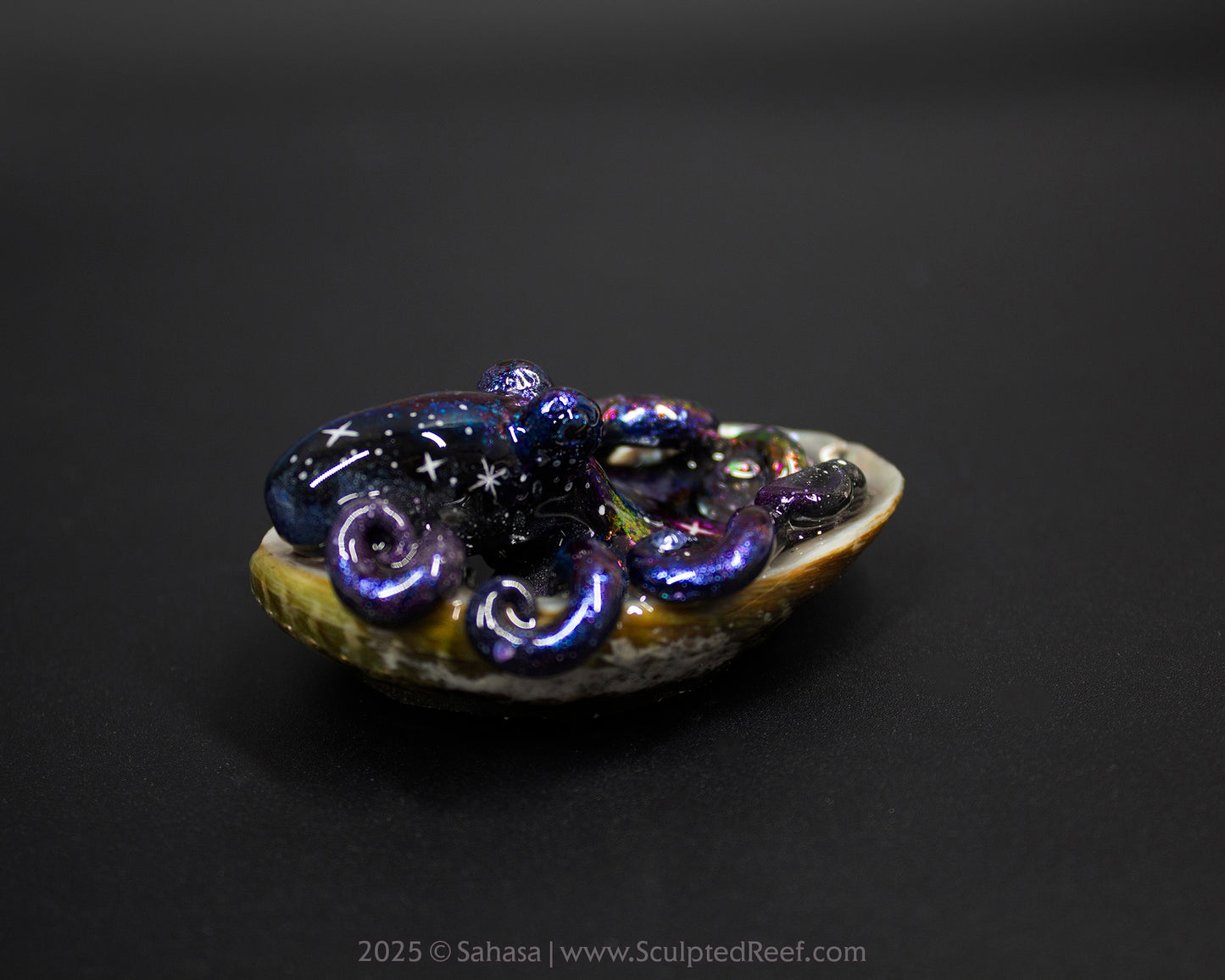 ALORA - Shelltopus (Medium) - OOAK Nebula Themed Octopus Sculpture