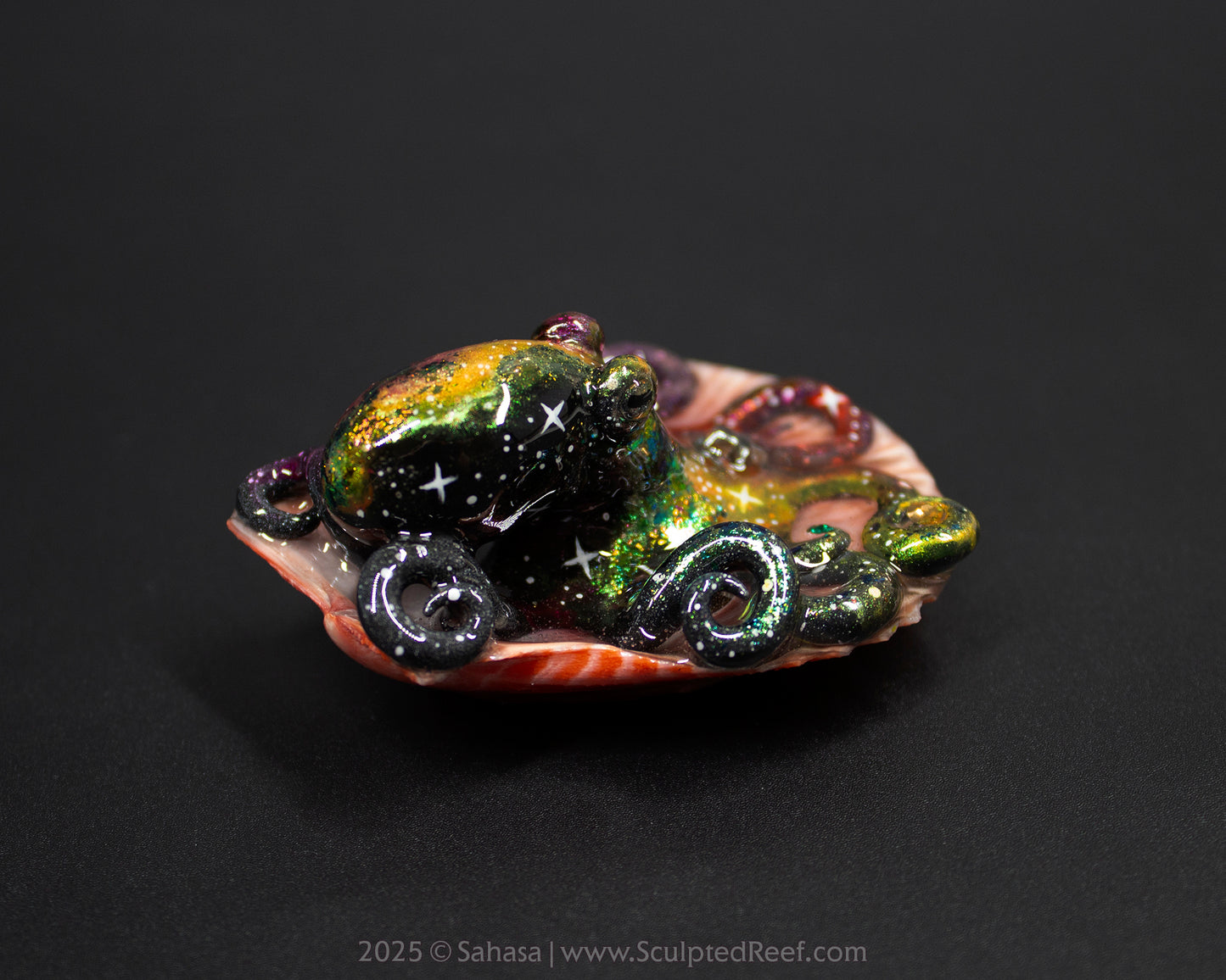 PHAEDRA - Shelltopus (Medium) - OOAK Nebula Themed Octopus Sculpture