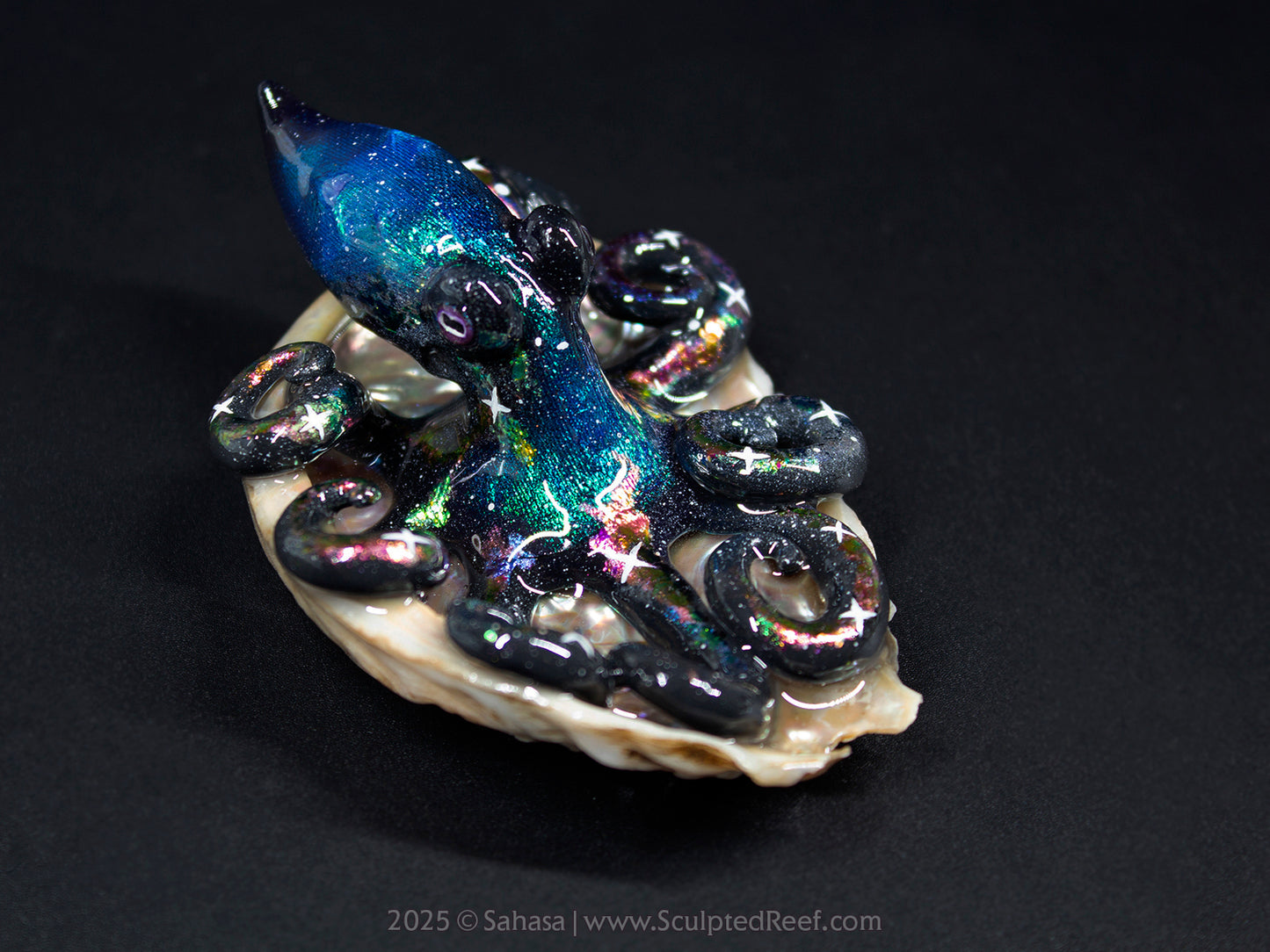 CELESTE - Shelltopus (Large) - OOAK Nebula Octopus Sculpture