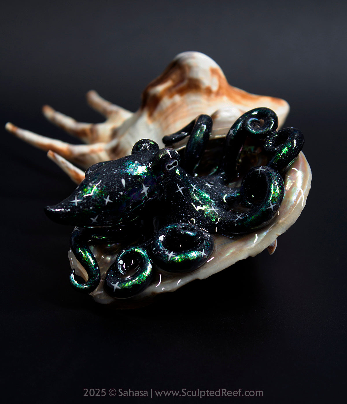 MIRA - Shelltopus (Large) - OOAK Nebula Octopus Sculpture