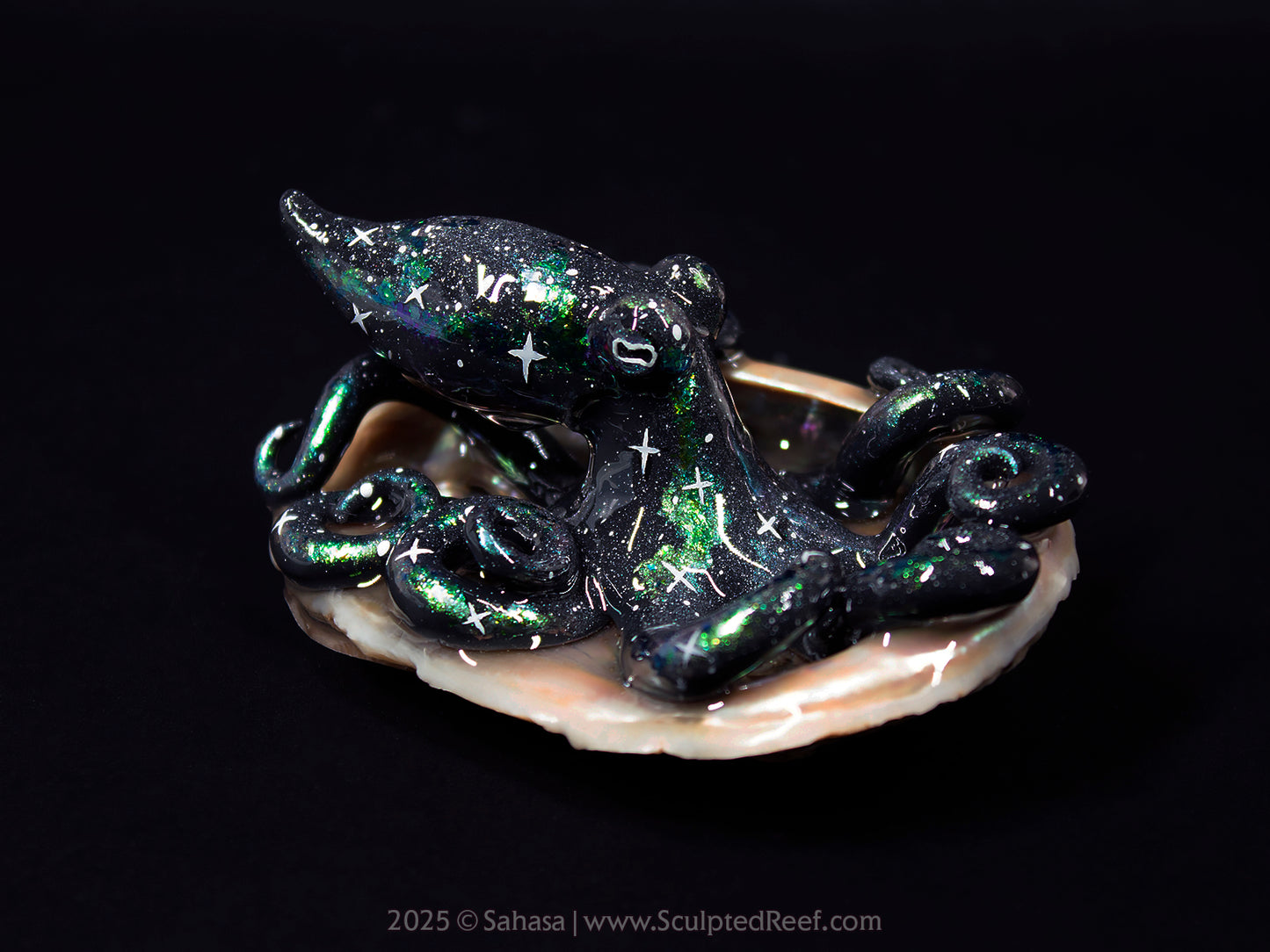 MIRA - Shelltopus (Large) - OOAK Nebula Octopus Sculpture