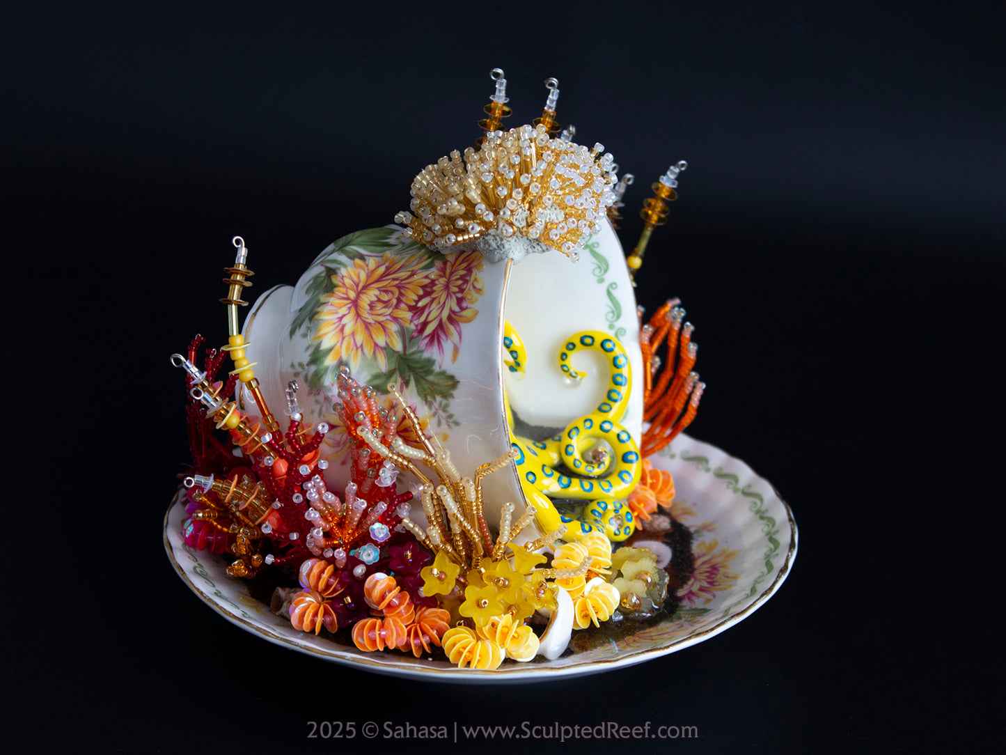 No.8 "Octopus Garden VIII" - Sculpted Reef Series - Blue Ringed Octopus Sculpture