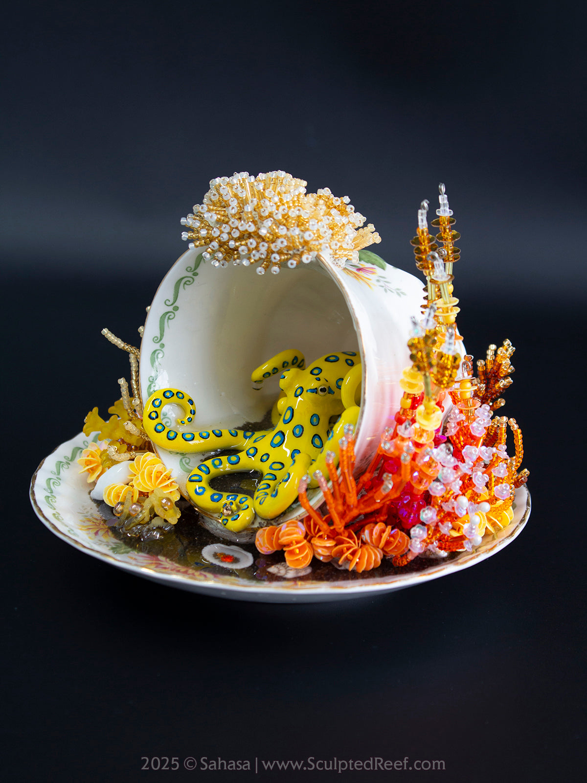 No.8 "Octopus Garden VIII" - Sculpted Reef Series - Blue Ringed Octopus Sculpture