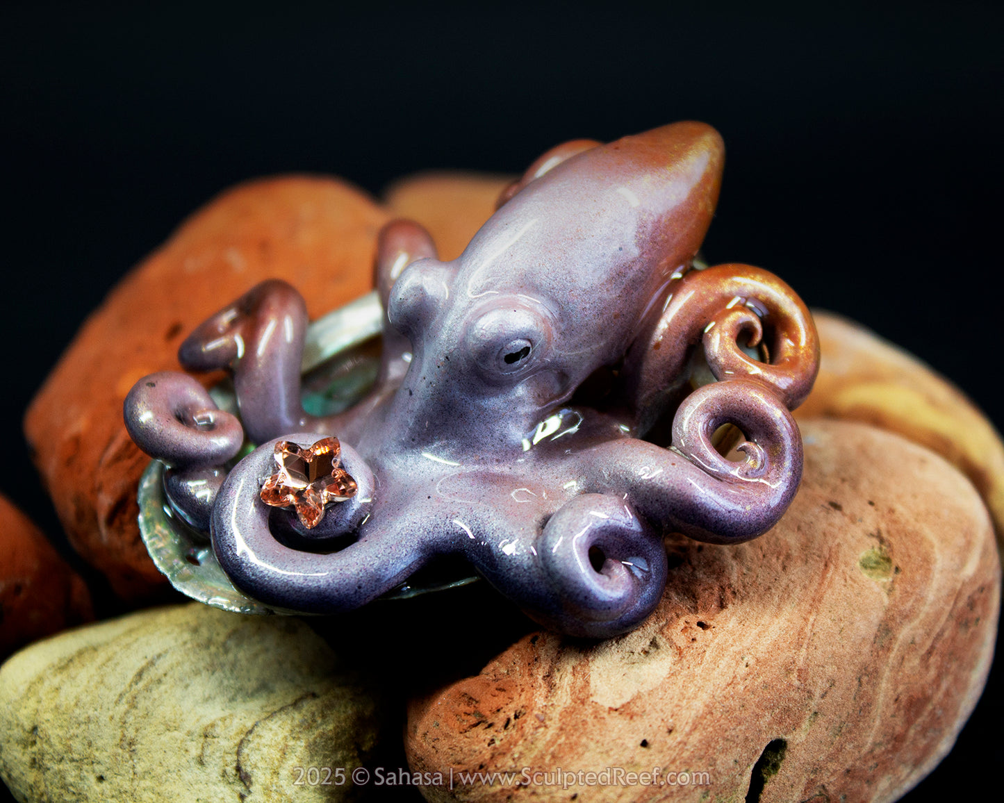 WILLA - Shelltopus (Baby) - OOAK Star Guardian Octopus Sculpture