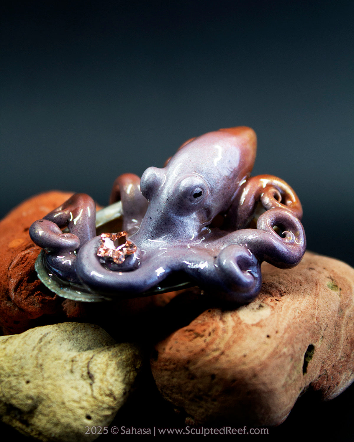 WILLA - Shelltopus (Baby) - OOAK Star Guardian Octopus Sculpture