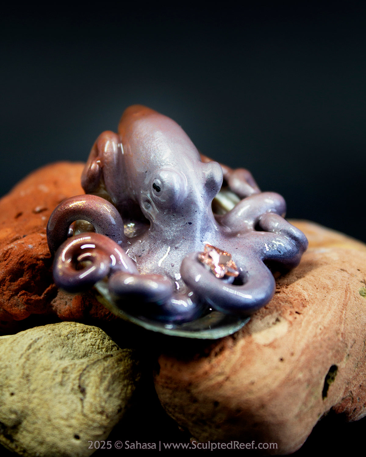 WILLA - Shelltopus (Baby) - OOAK Star Guardian Octopus Sculpture