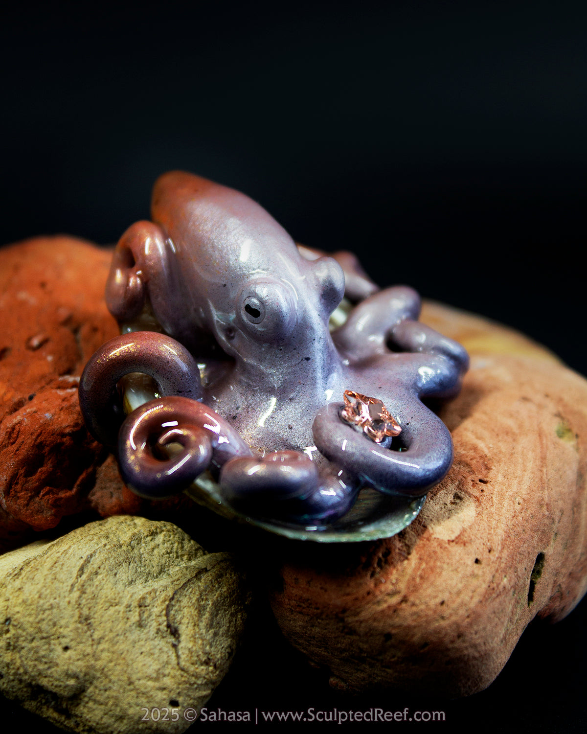 WILLA - Shelltopus (Baby) - OOAK Star Guardian Octopus Sculpture