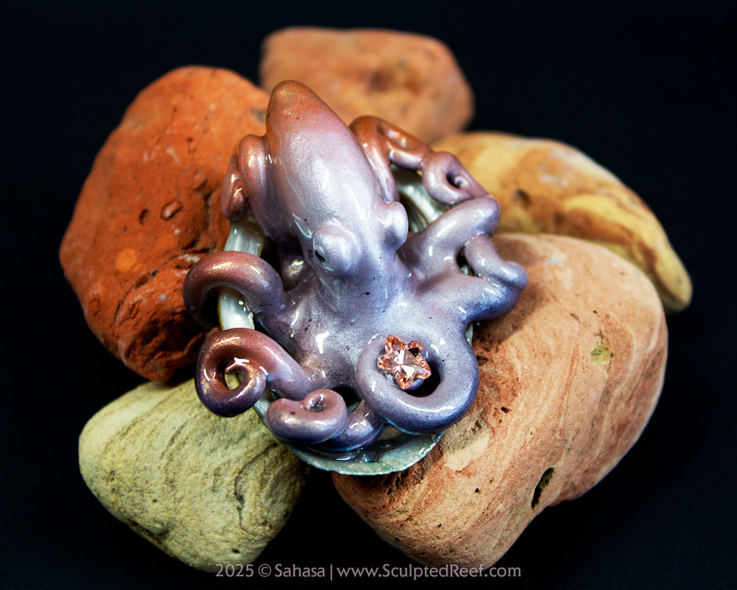 WILLA - Shelltopus (Baby) - OOAK Star Guardian Octopus Sculpture