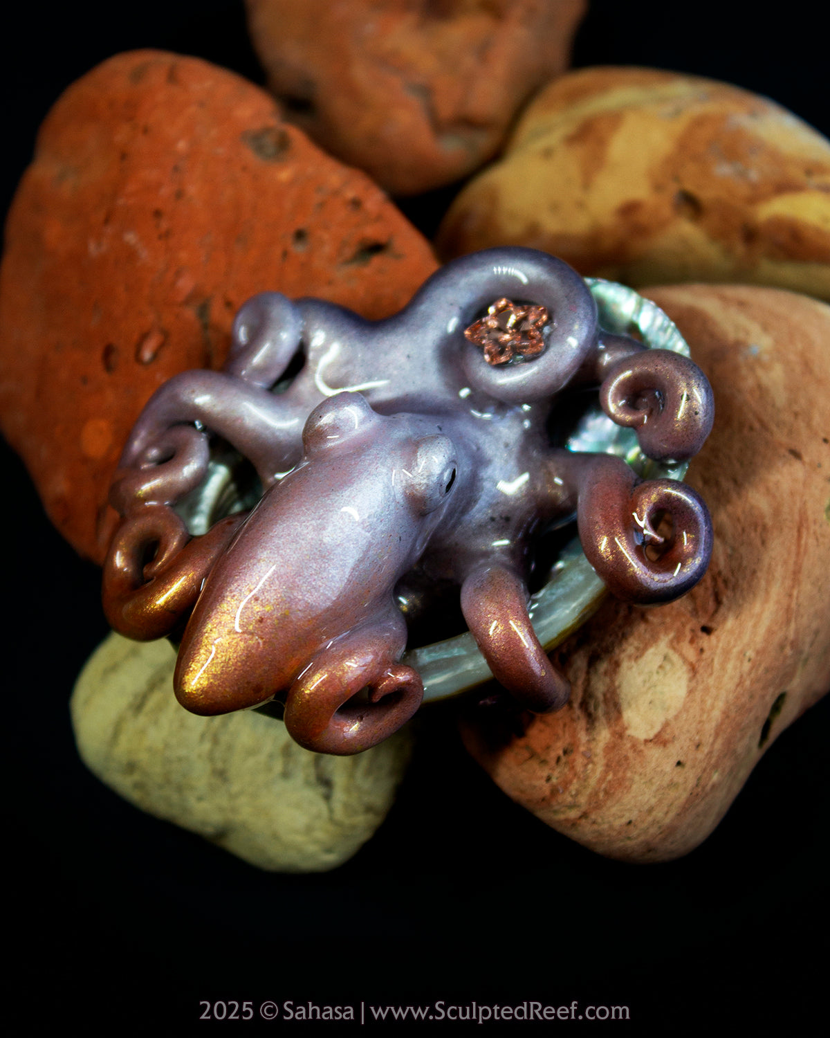 WILLA - Shelltopus (Baby) - OOAK Star Guardian Octopus Sculpture