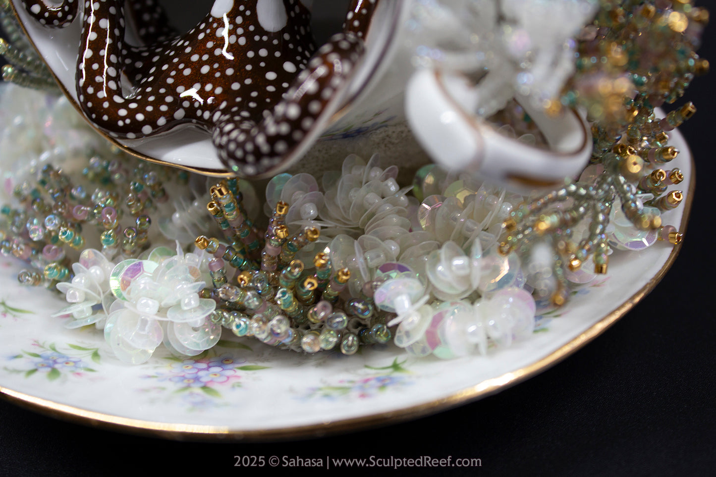No.10 "Coral Garden" Sculpted Reef Series - Larger Pacific Striped Octopus Sculpture