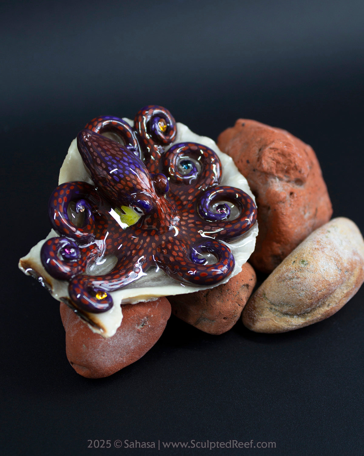PEYTON - Shelltopus - OOAK Coconut Octopus Sculpture
