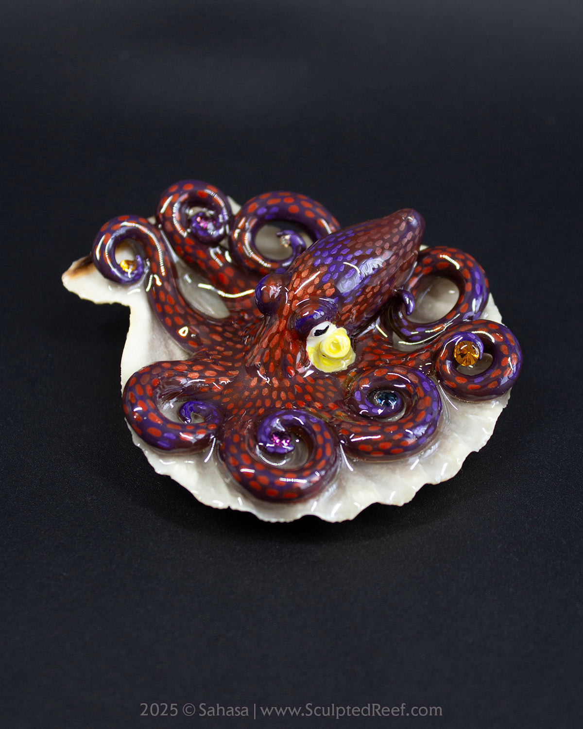 PEYTON - Shelltopus - OOAK Coconut Octopus Sculpture