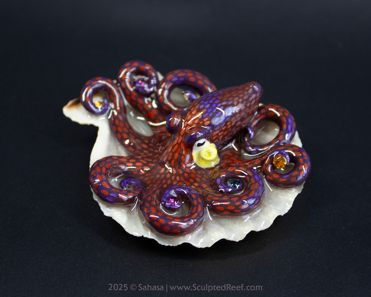 PEYTON - Shelltopus - OOAK Coconut Octopus Sculpture