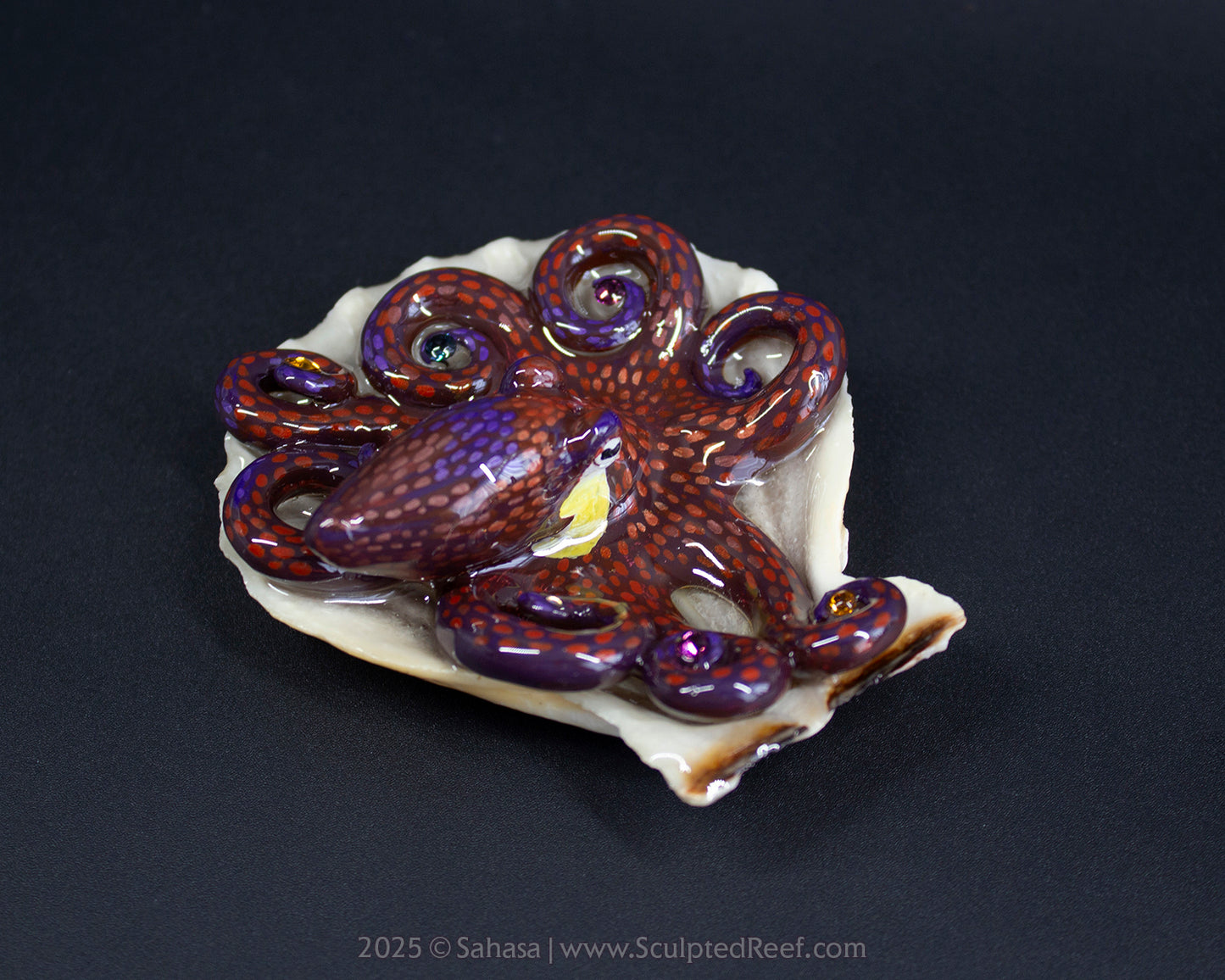 PEYTON - Shelltopus - OOAK Coconut Octopus Sculpture
