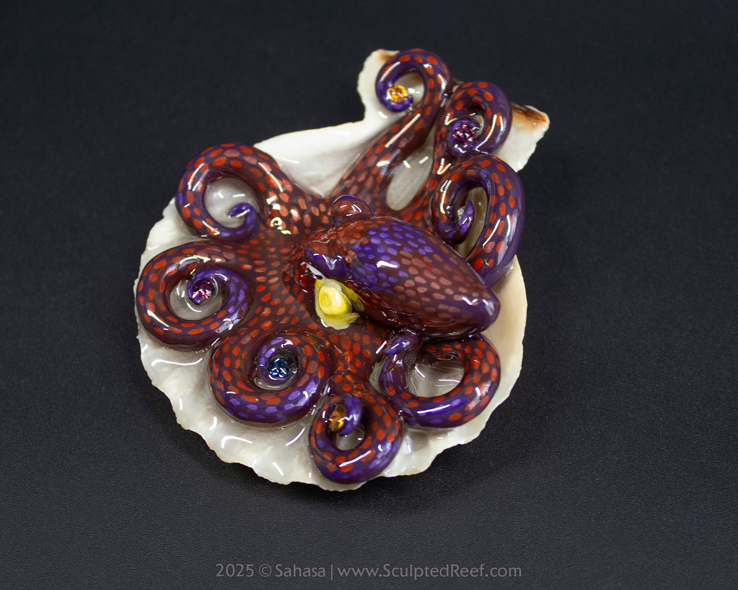 PEYTON - Shelltopus - OOAK Coconut Octopus Sculpture