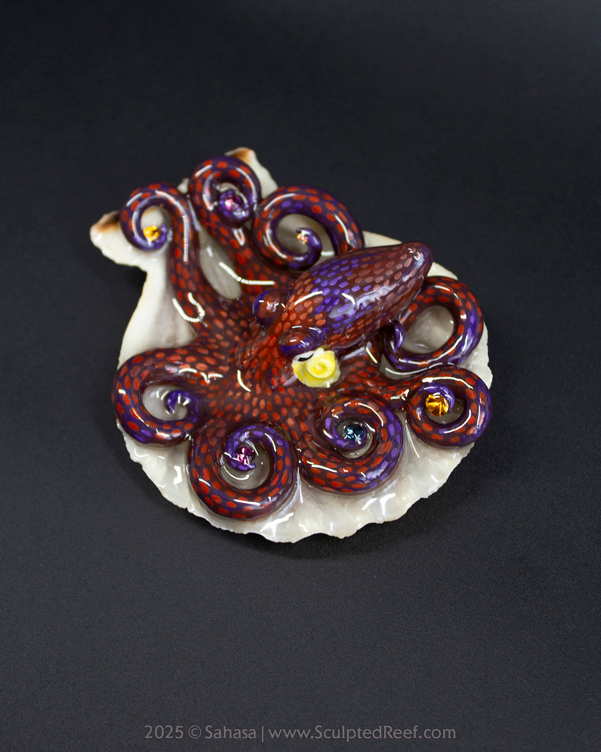 PEYTON - Shelltopus - OOAK Coconut Octopus Sculpture