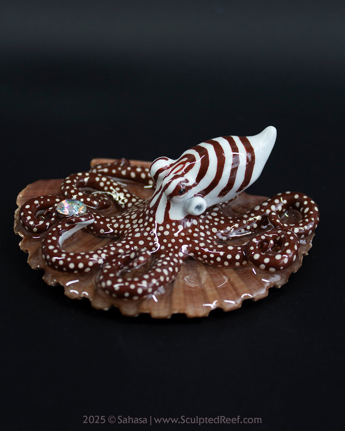 CALLAHAN - Shelltopus - OOAK Larger Pacific Striped Octopus Sculpture