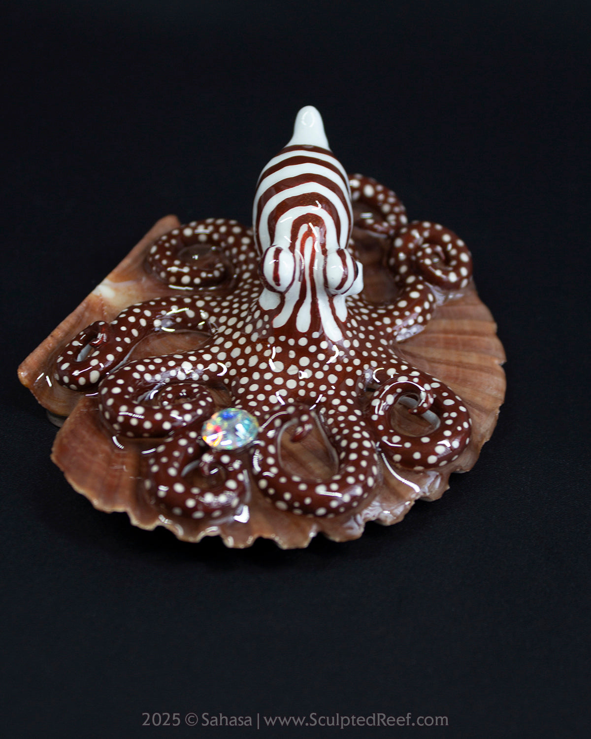 CALLAHAN - Shelltopus - OOAK Larger Pacific Striped Octopus Sculpture