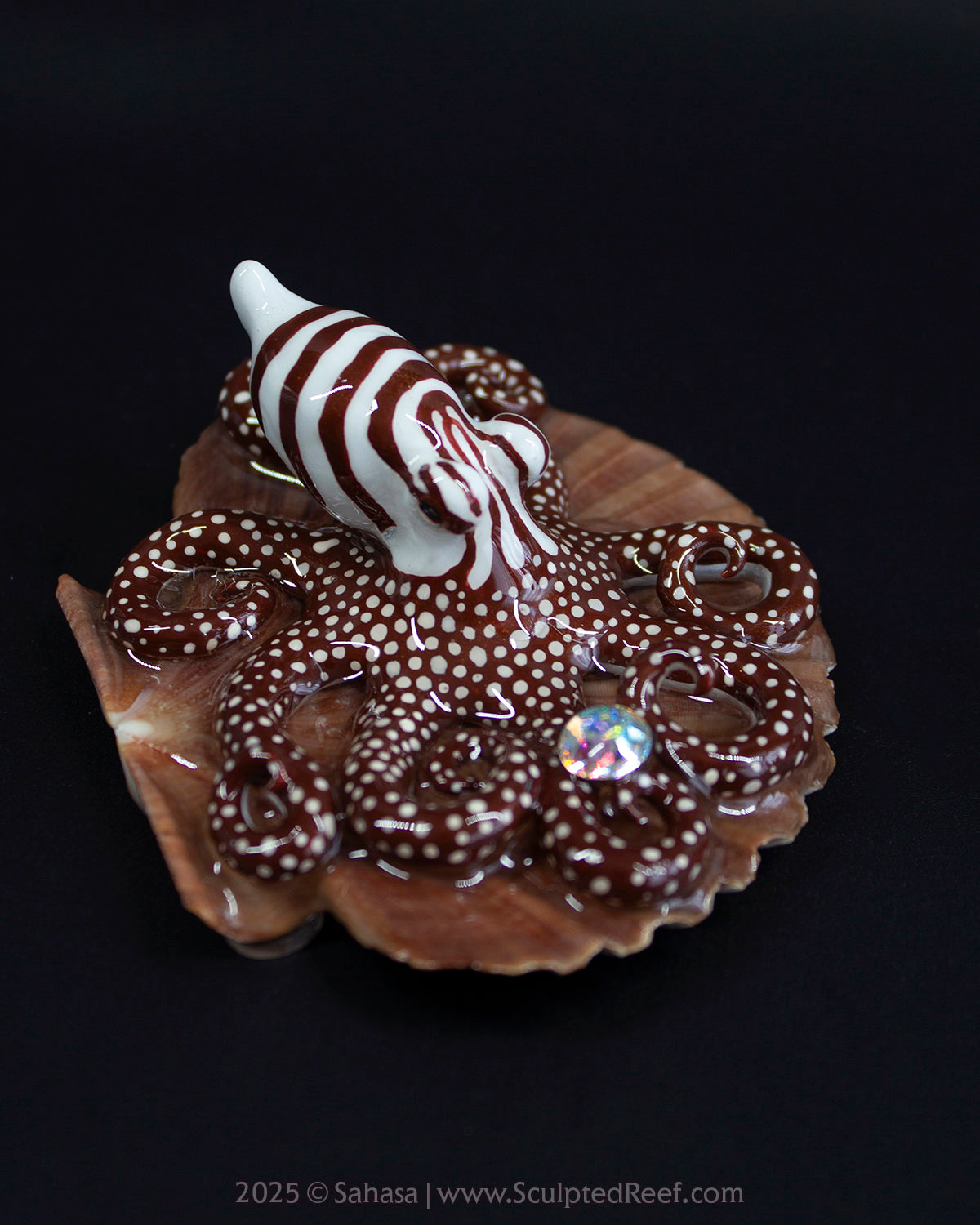 CALLAHAN - Shelltopus - OOAK Larger Pacific Striped Octopus Sculpture
