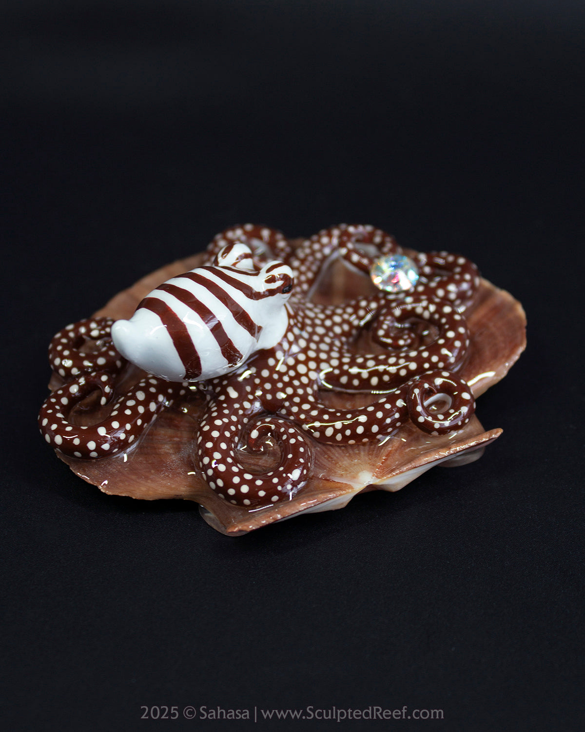 CALLAHAN - Shelltopus - OOAK Larger Pacific Striped Octopus Sculpture