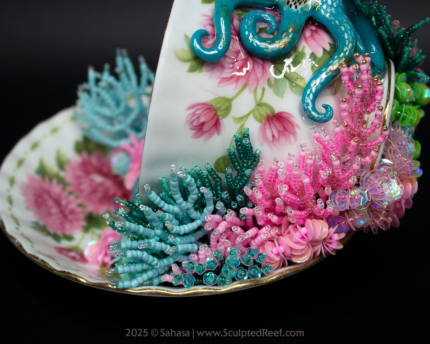 No.12 "Reef Dreams VI" Sculpted Reef Series - Caribbean Reef Octopus Sculpture