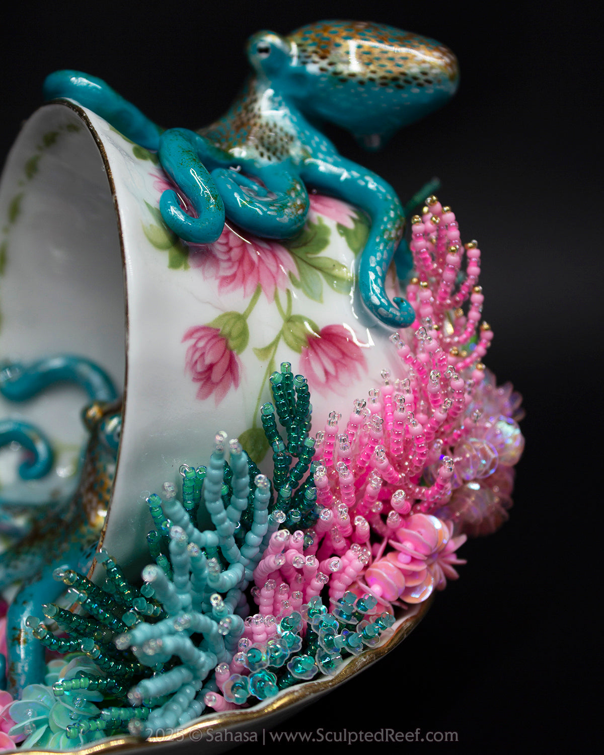 No.12 "Reef Dreams VI" Sculpted Reef Series - Caribbean Reef Octopus Sculpture