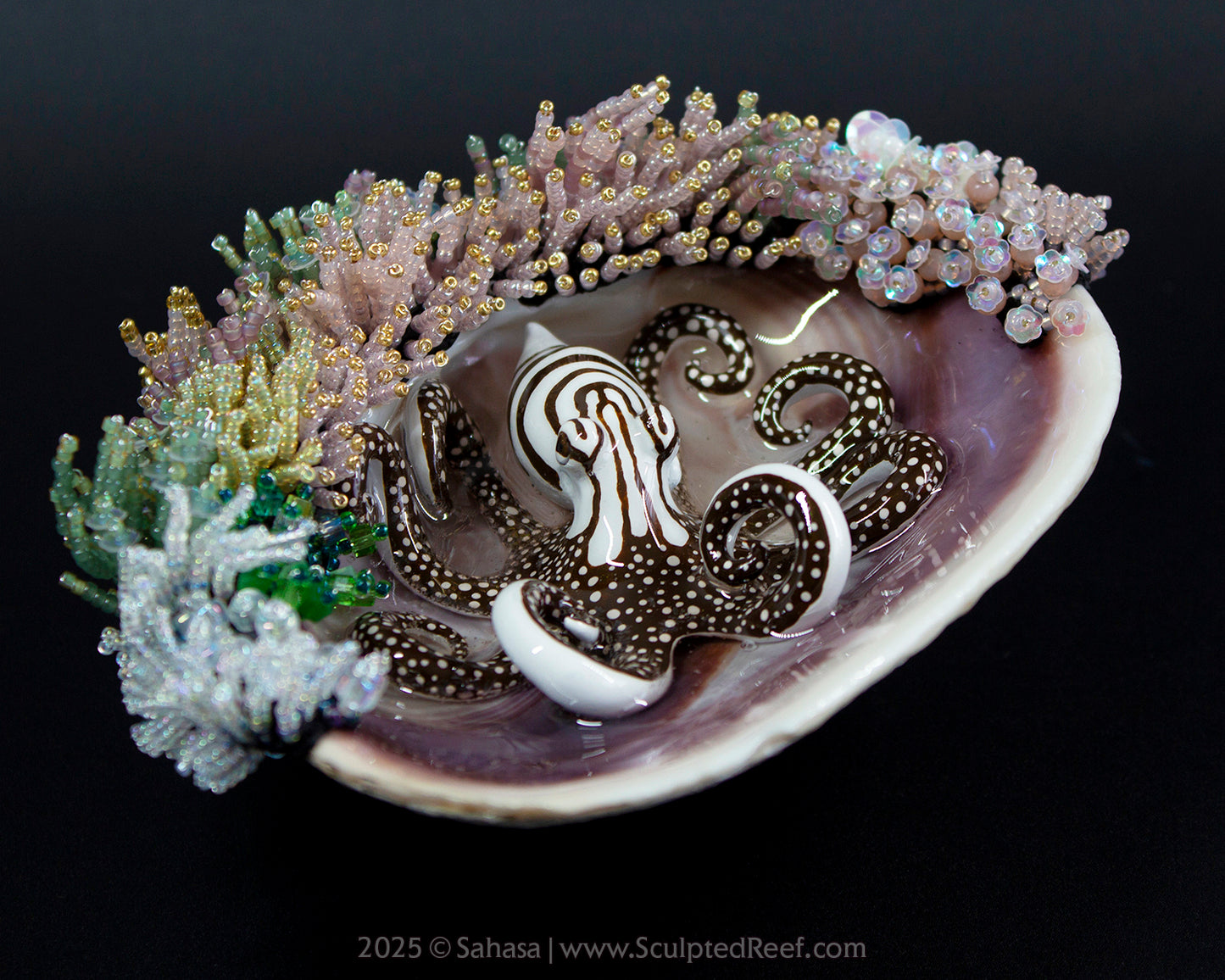 No.16 "Jewel" Sculpted Reef Series - Larger Pacific Striped Octopus Sculpture