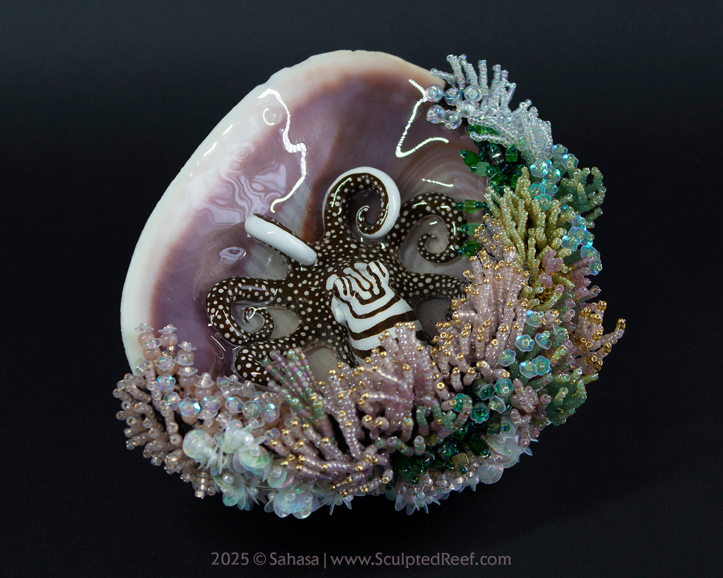 No.16 "Jewel" Sculpted Reef Series - Larger Pacific Striped Octopus Sculpture