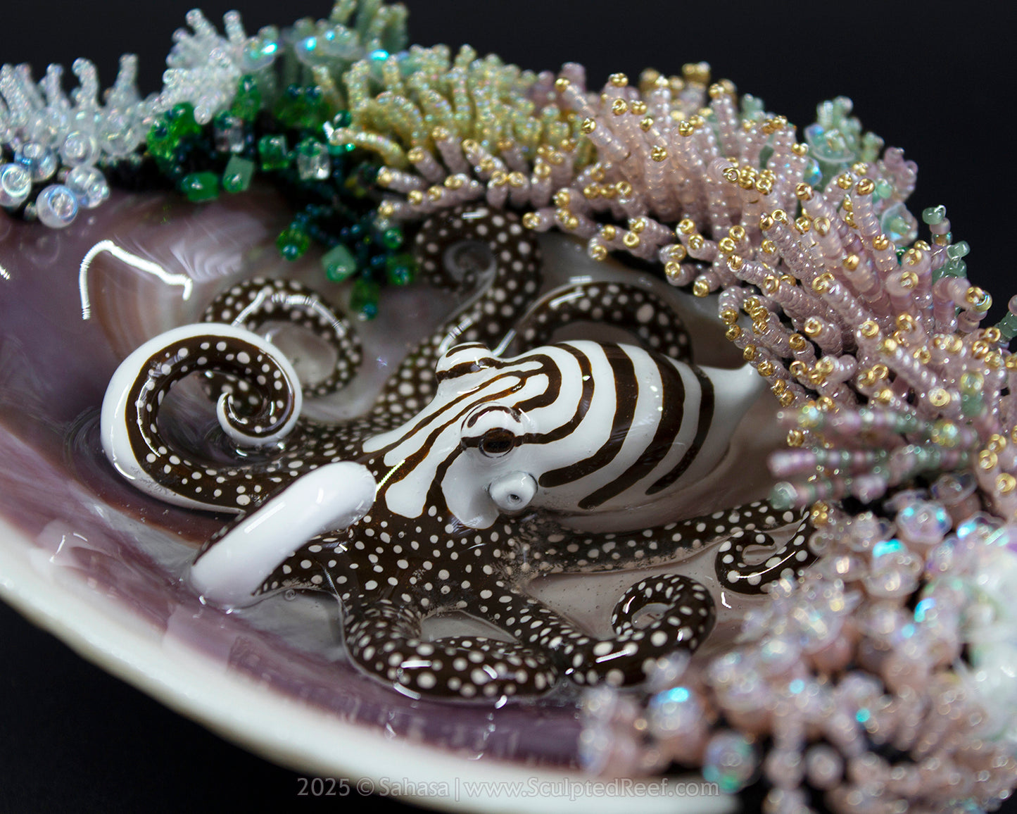 No.16 "Jewel" Sculpted Reef Series - Larger Pacific Striped Octopus Sculpture