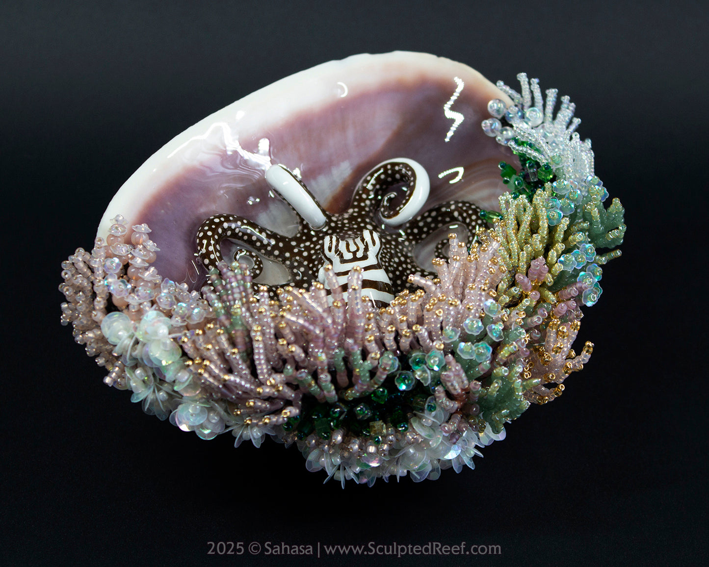 No.16 "Jewel" Sculpted Reef Series - Larger Pacific Striped Octopus Sculpture